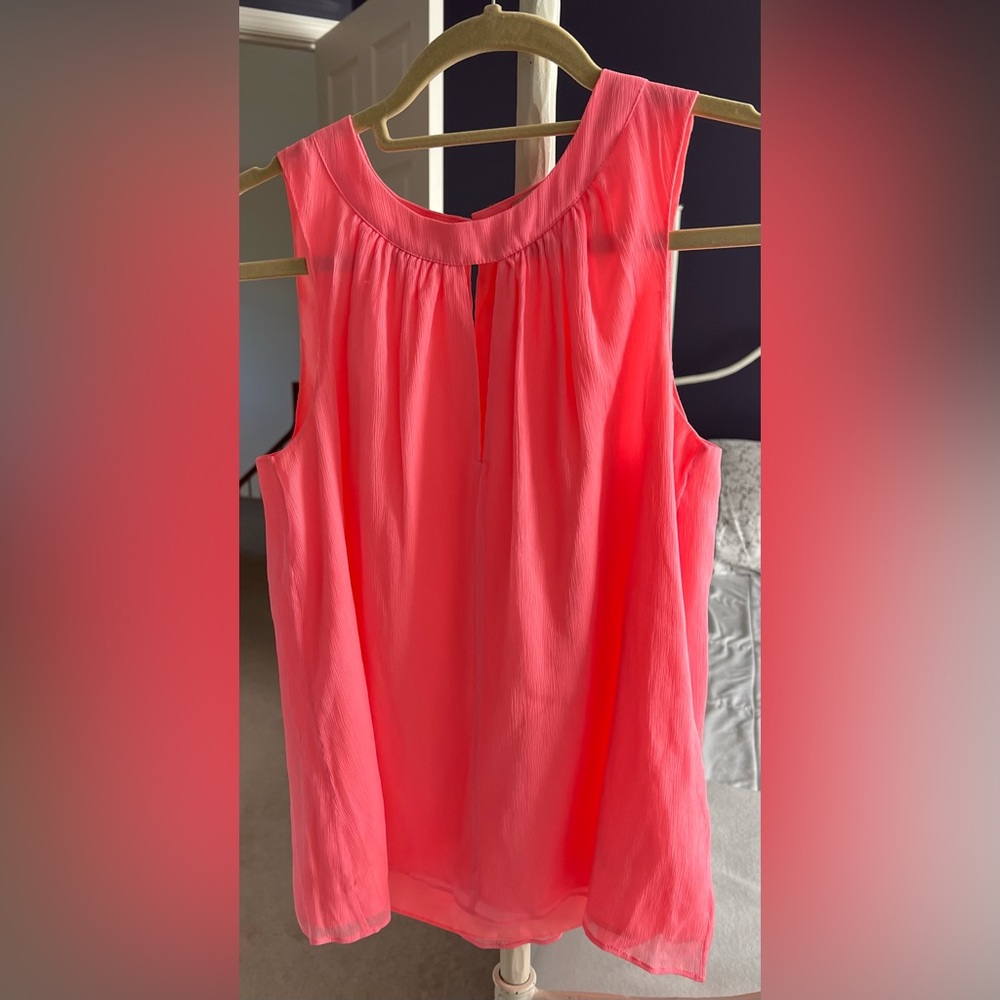 J. Crew Sleeveless Blouse Salmon Pink Sz 4